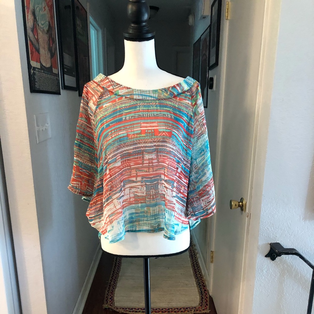 See through blouse.